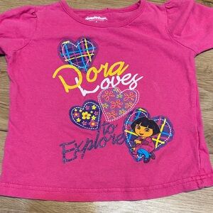 Nickelodeon Fuchsia Dora Graphic Tee
